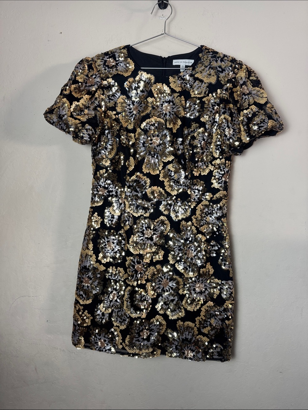 Dress the Population Elsie Dress Gold Multi Size XXL - Picture 3 of 8